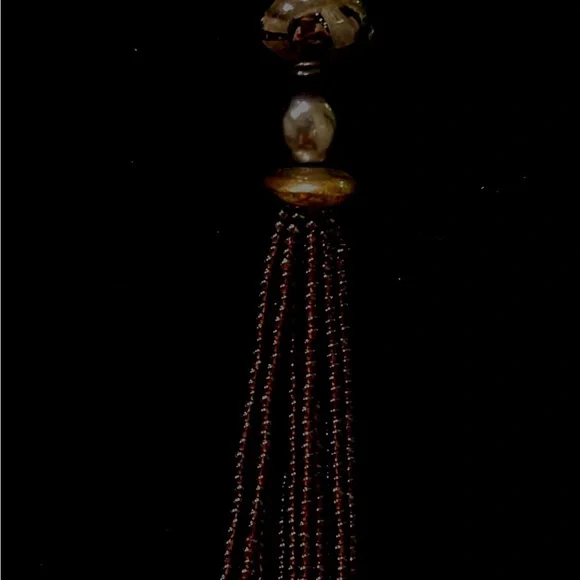 Silvertone and Purple Multi-Strand Necklace - Picture 2 of 5